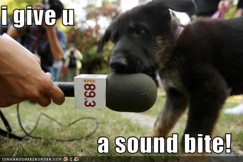i give u  a sound bite!