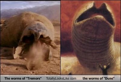 The worms of "Tremors" Totally Looks Like the worms of "Dune"