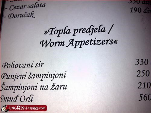 I can only guess what the main course is