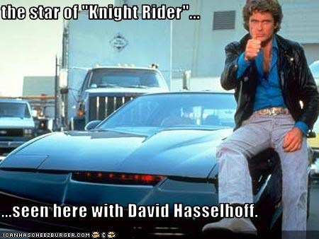 the star of "Knight Rider"...  ...seen here with David Hasselhoff.