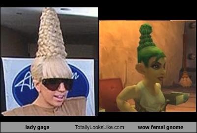 lady gaga Totally Looks Like wow femal gnome