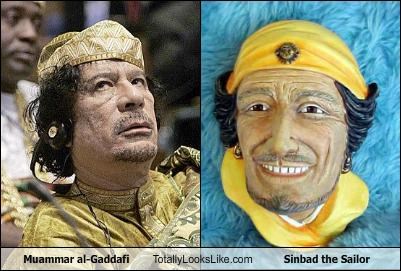 Muammar al-Gaddafi Totally Looks Like Sinbad the Sailor