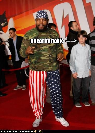 uncomfortable  ----->