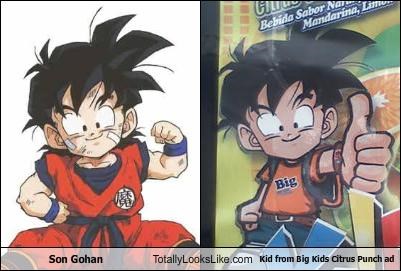 Son Gohan Totally Looks Like Kid from Big Kids Citrus Punch ad