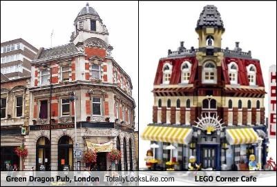 Green Dragon Pub, London Totally Looks Like LEGO Corner Cafe