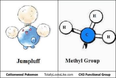 Cottonweed Pokemon Totally Looks Like CH3 Functional Group
