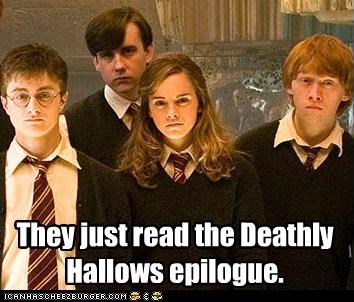 They just read the Deathly Hallows epilogue.