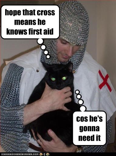 hope that cross means he knows first aid