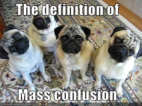 The definition of  Mass confusion