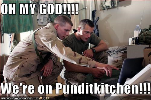OH MY GOD!!!!  We're on Punditkitchen!!!