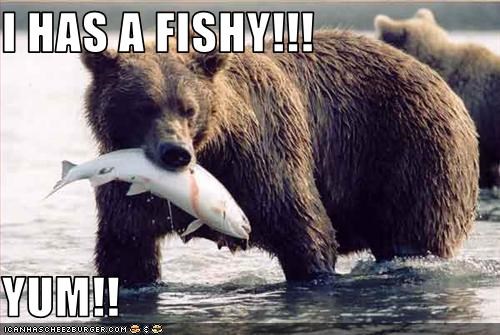 I HAS A FISHY!!!  YUM!!
