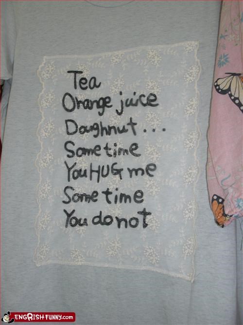 Tea, Orange Juice and Hugs