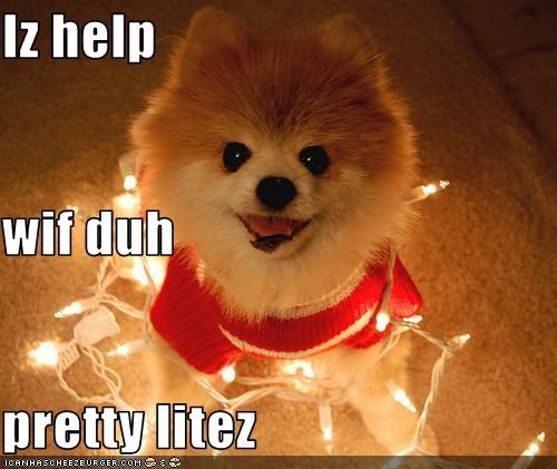 Iz help wif duh pretty litez