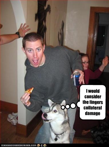 I would consider the fingers collateral damage