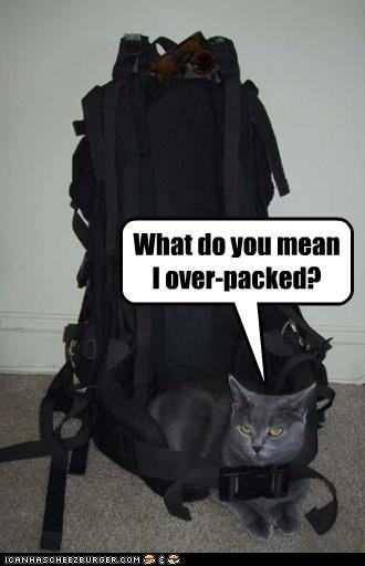 What do you mean 
I over-packed?