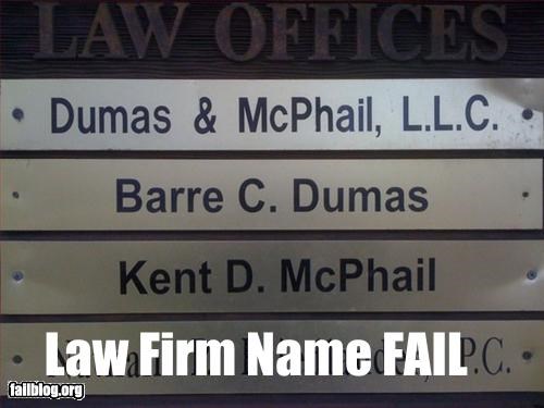Law Firm Name Fail