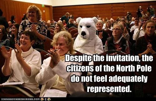 Despite the invitation, the citizens of the North Pole do not feel adequately represented.