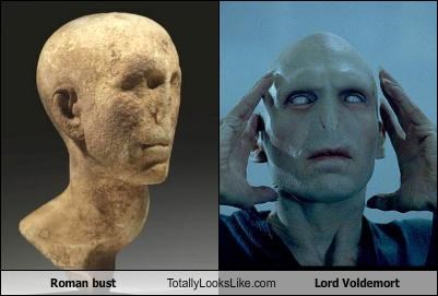 Roman bust Totally Looks Like Lord Voldemort