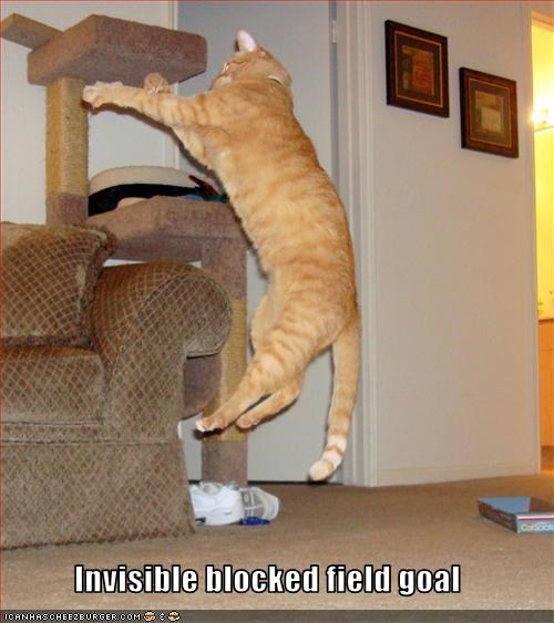 Invisible blocked field goal