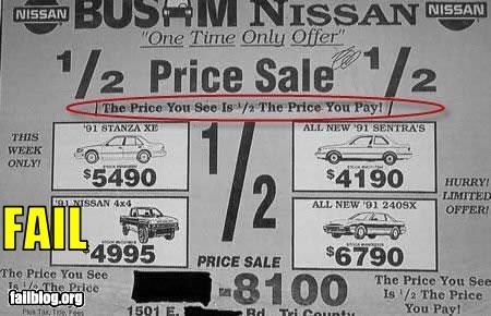 Sale Fail