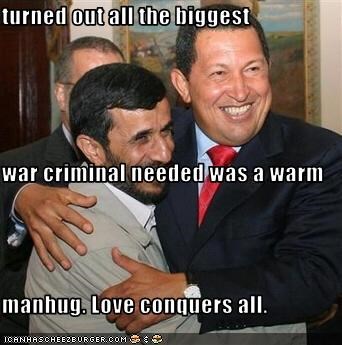 turned out all the biggest  war criminal needed was a warm manhug. Love conquers all.