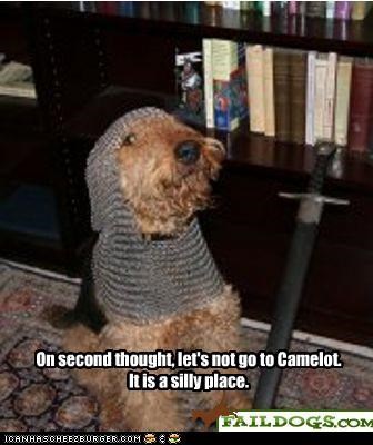 On second thought, let's not go to Camelot. It is a silly place.