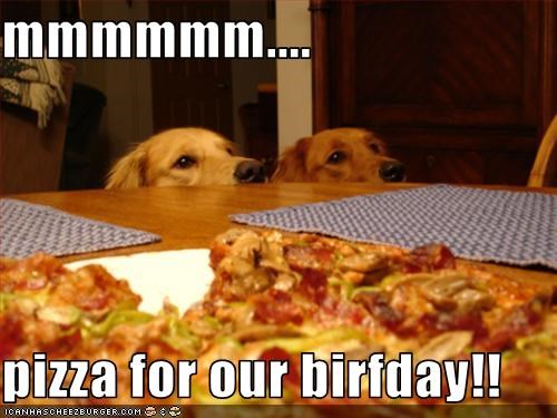 mmmmmm....  pizza for our birfday!!