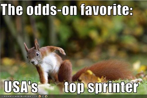 The odds-on favorite:  USA's         top sprinter