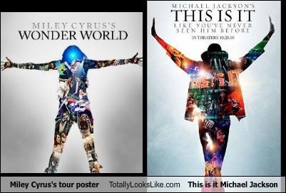 Miley Cyrus's tour poster Totally Looks Like This is it Michael Jackson