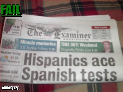 News Paper Fail