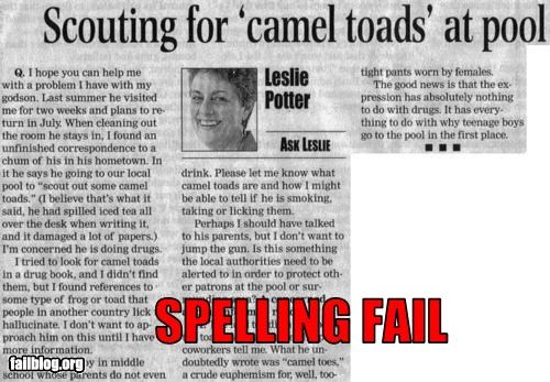 Spelling Fail