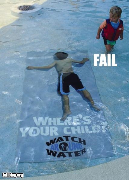 Child Drowning Ad fail