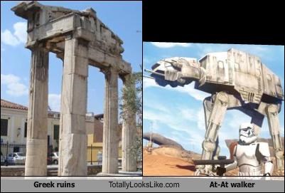 Greek ruins Totally Looks Like At-At walker