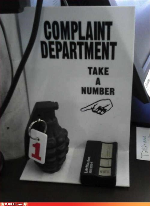 Complaint department