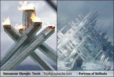 Vancouver Olympic  Torch Totally Looks Like Fortress of Solitude