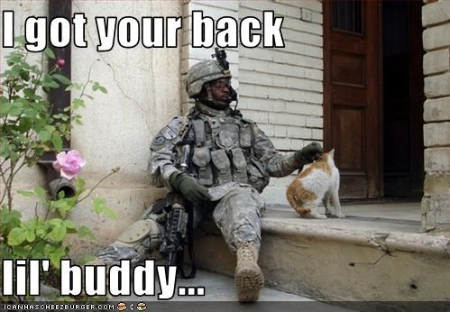 I got your back  lil' buddy...