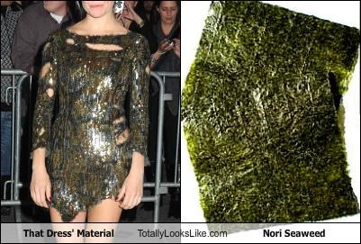 That Dress' Material Totally Looks Like Nori Seaweed