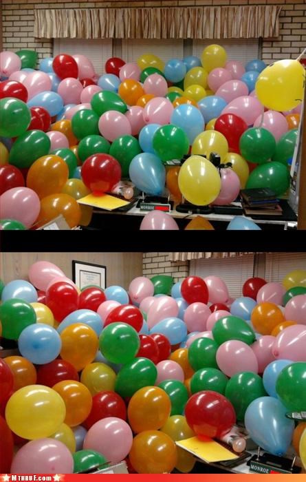 Balloon Office Prank