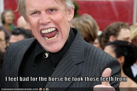 I feel bad for the horse he took those teeth from