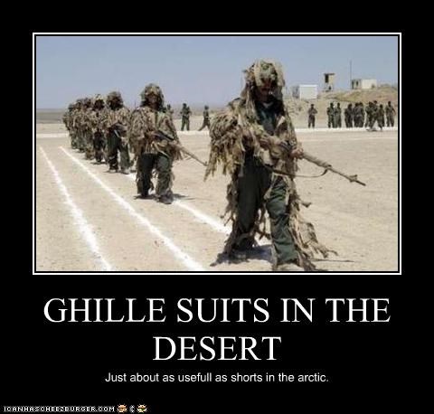 GHILLE SUITS IN THE DESERT