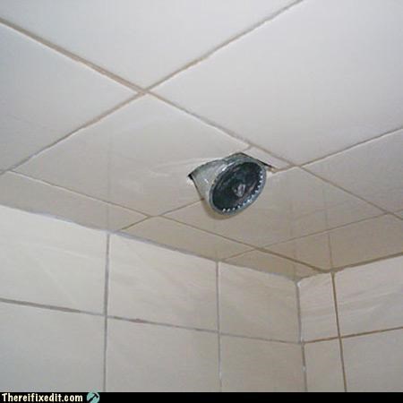Bathroom ceiling was just a wee bit too low--