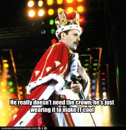He really doesn't need the crown, he's just wearing it to make IT cool