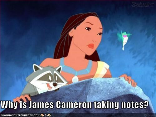 Why is James Cameron taking notes?