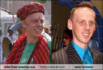 mike from amazing race Totally Looks Like ewen bremner