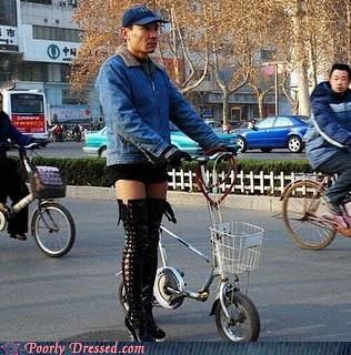Another twist on the black-leather-biker look