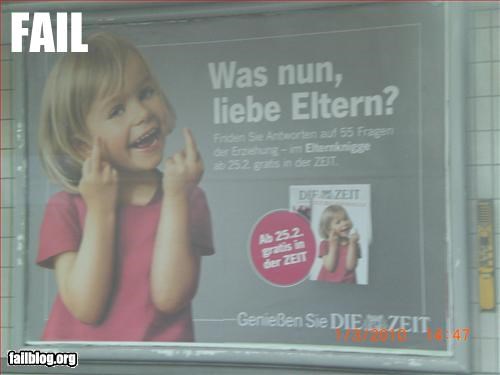 Is it normal for German children to flip the bird?