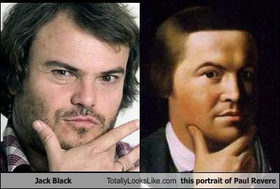 Jack Black Totally Looks Like this portrait of Paul Revere