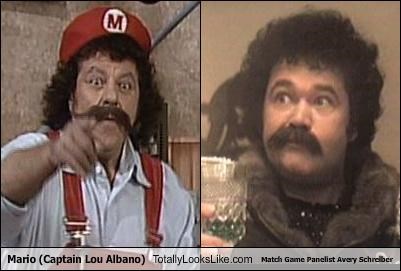 Mario (Captain Lou Albano) Totally Looks Like Match Game Panelist Avery Schreiber