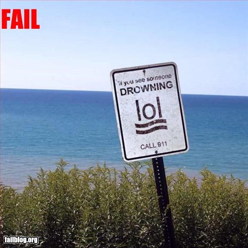Drowning Sign Fail