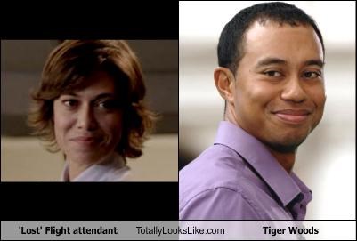 'Lost' Flight attendant Totally Looks Like Tiger Woods